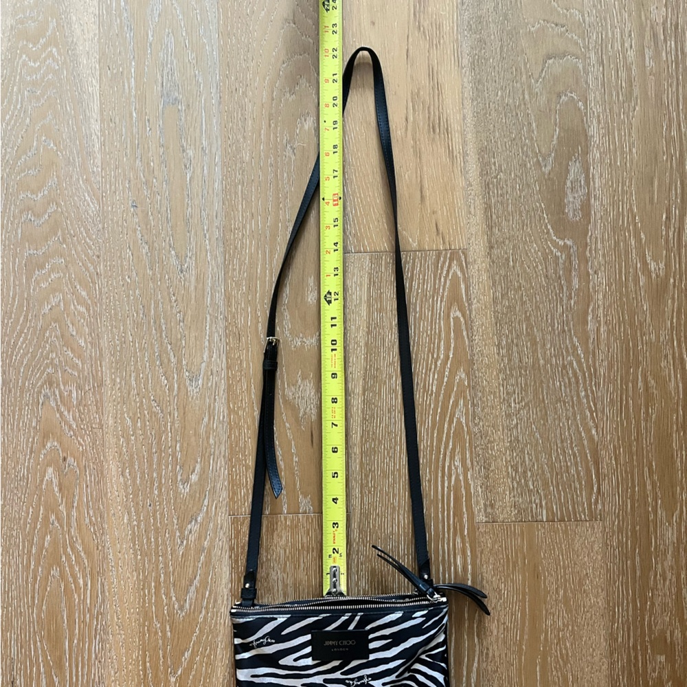 Jimmy Choo Black and White Zebra Crossbody Bag used - Picture 10 of 13